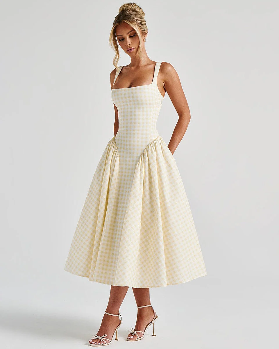Pricillia Drop Waist Midi Dress - Image 11