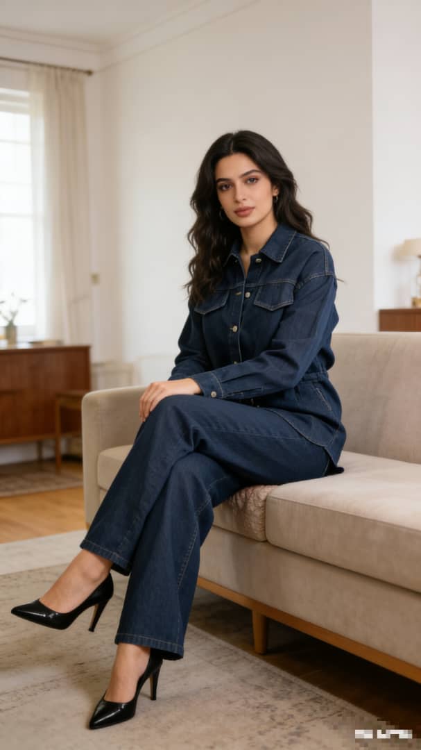 Prisca Luxe Denim Coord Set - Image 3