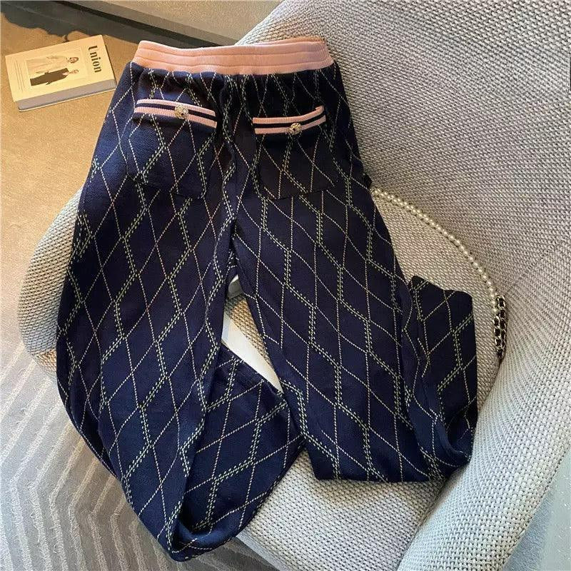 Quinn Woolen Coord Set In Navy Blue - Image 3