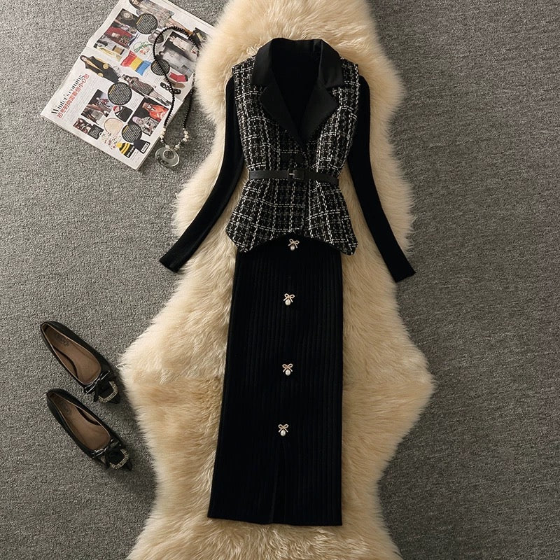 Rasa Luxe Woolen 3 Pc Set in Black - Image 6