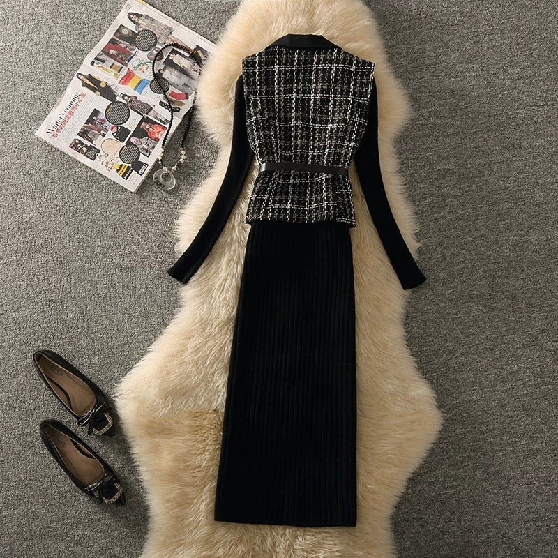 Rasa Luxe Woolen 3 Pc Set in Black - Image 7