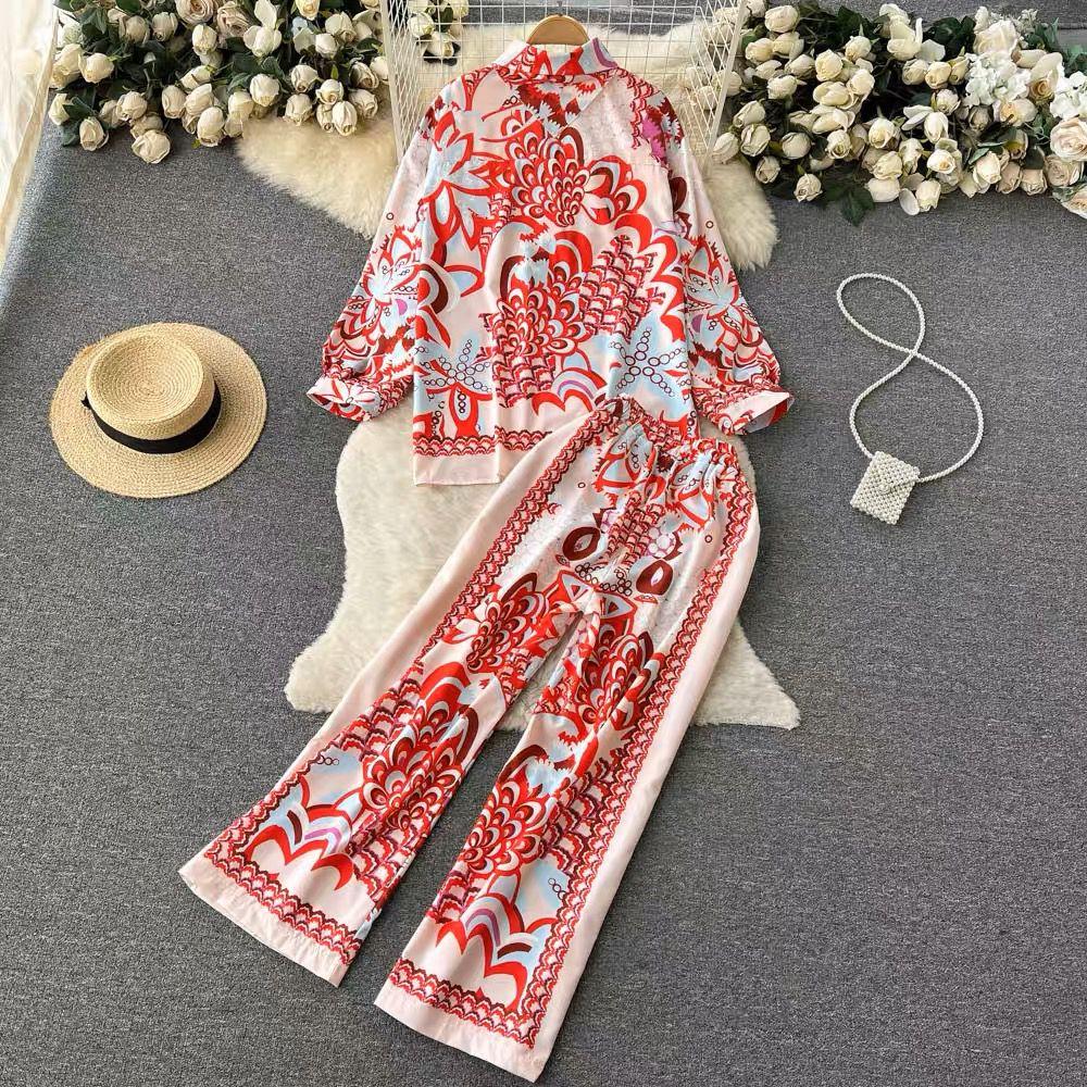 Rayna Abstract Coord Set In Off-White - Image 3