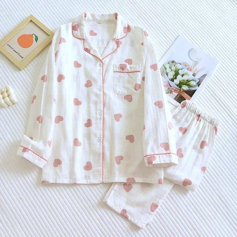 Rebecca Cute Cotton Nightsuits In White