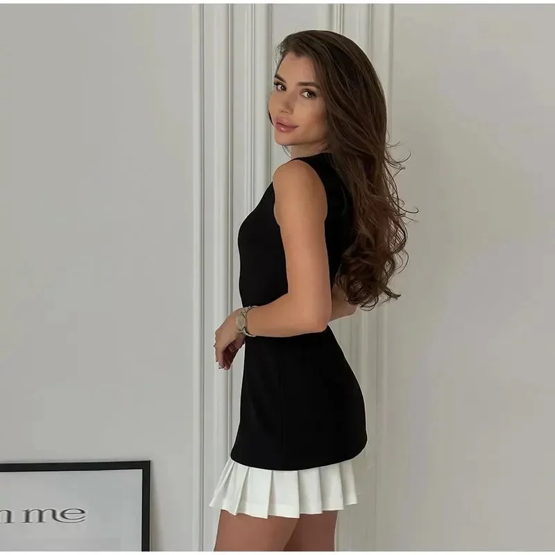 Remo Elegant O-neck Sleeveless Dress - Image 4
