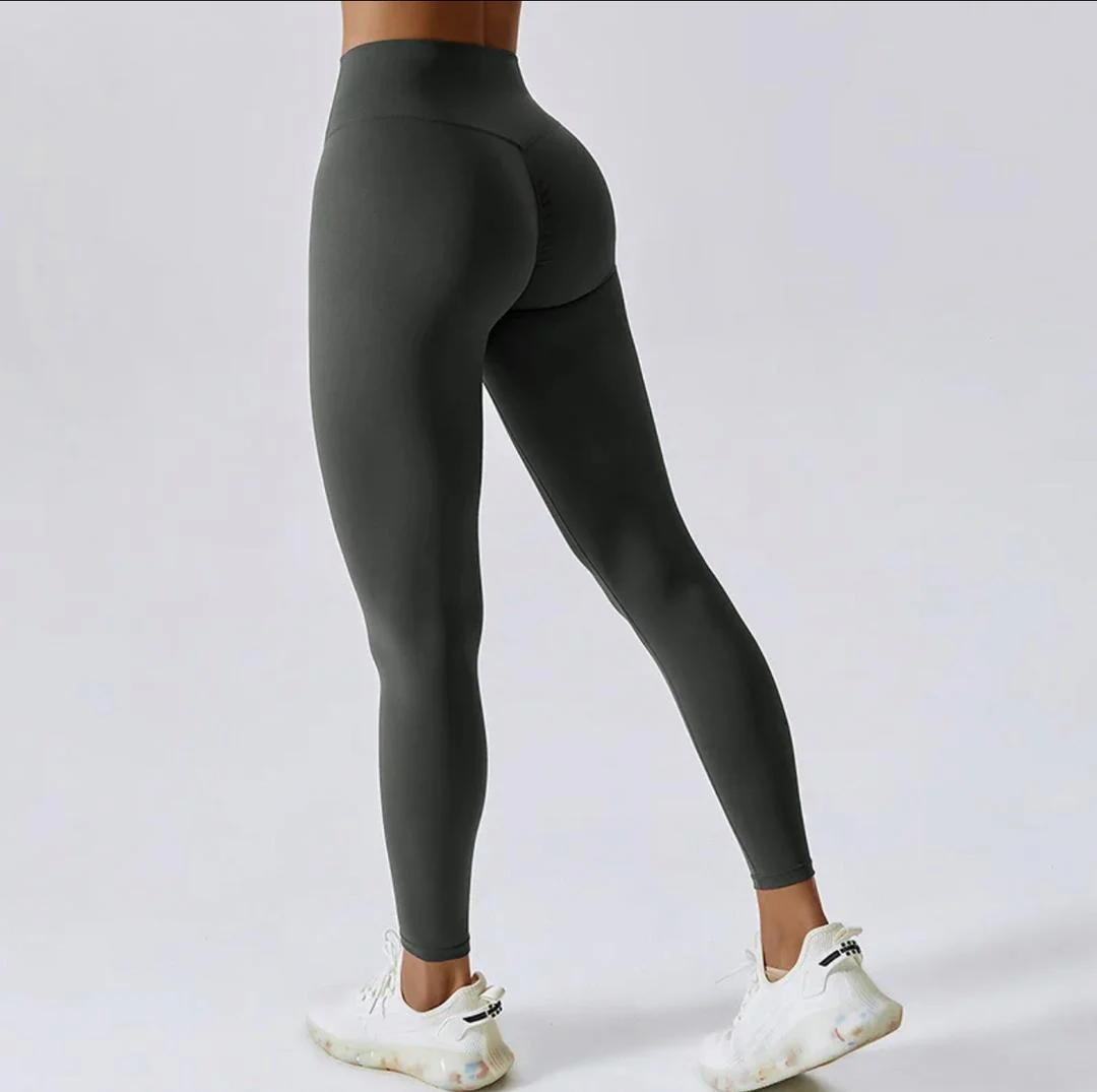 Rey Slimming Premium Gymwear Leggings In Grey - Image 3