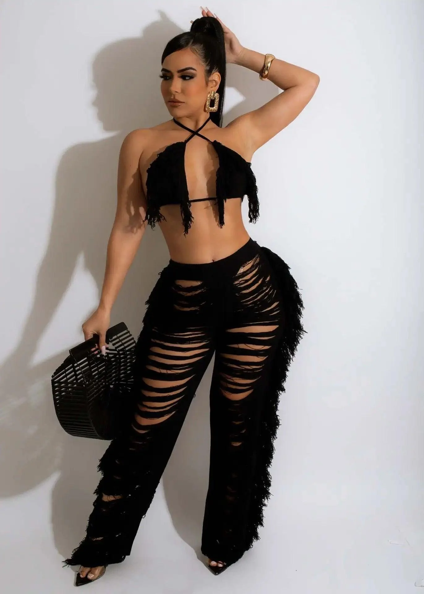 Rihanna Top and Pants Resortwear Set - Image 2