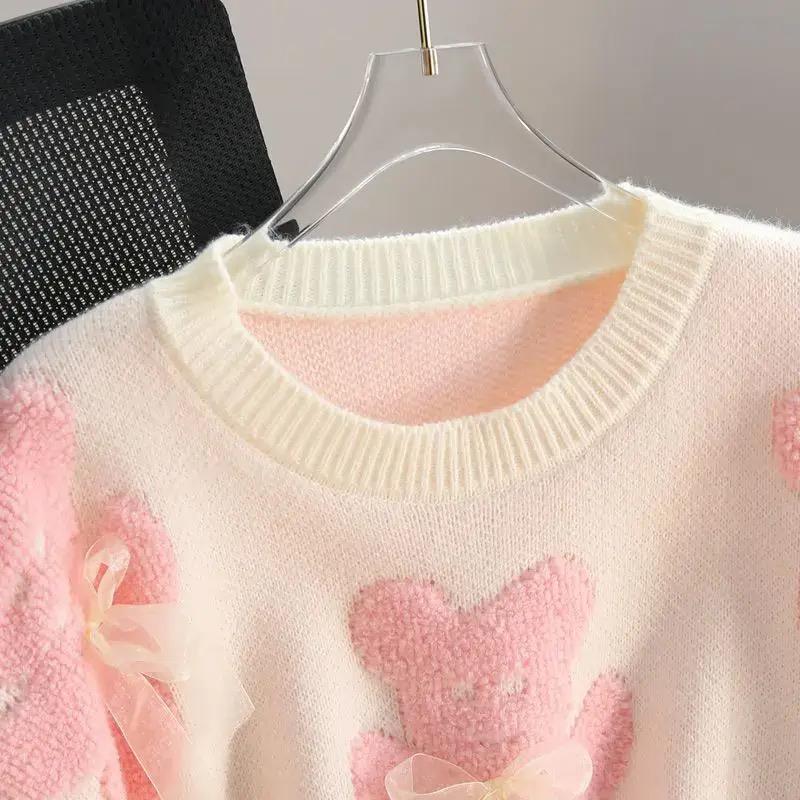 Riven Cute Woolen Sweater In Pink - Image 4