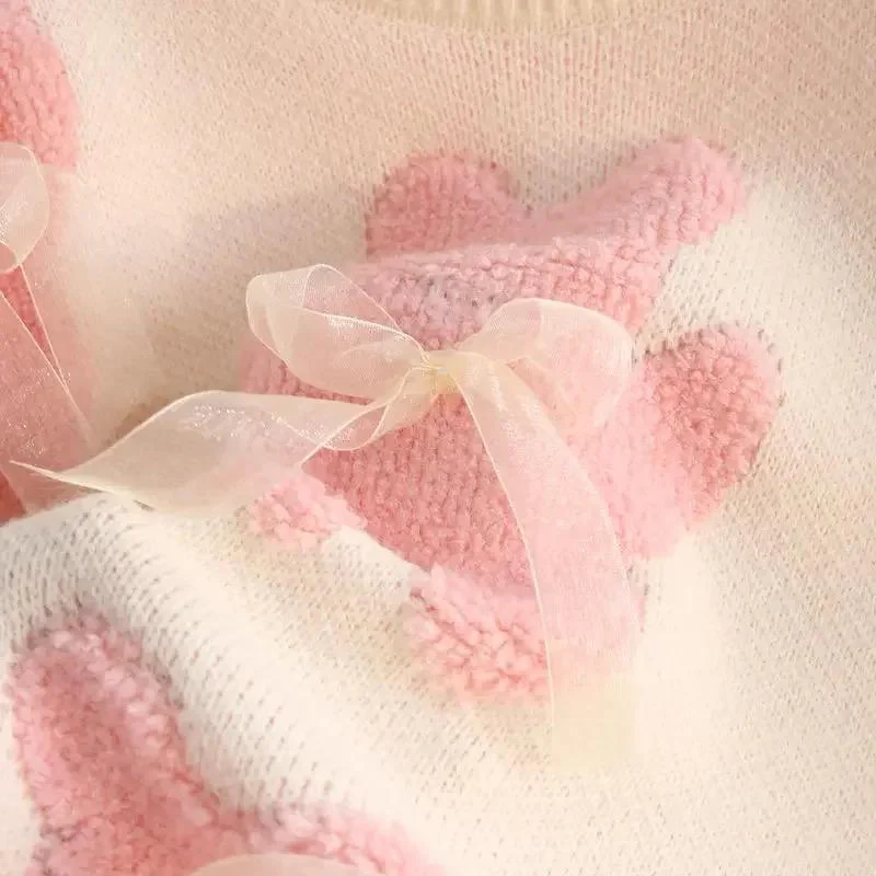Riven Cute Woolen Sweater In Pink - Image 6