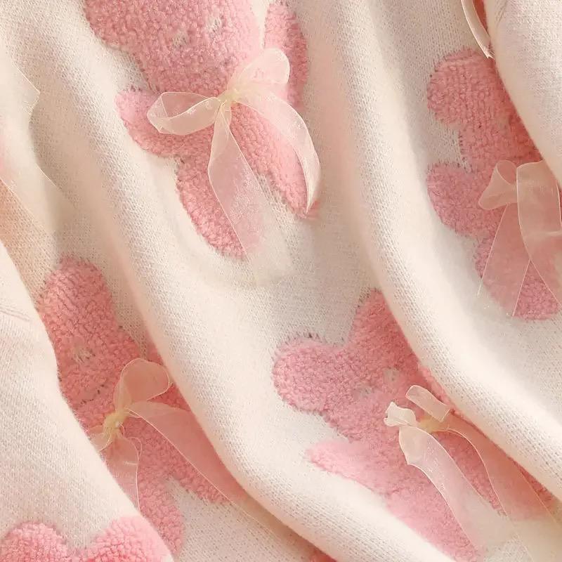 Riven Cute Woolen Sweater In Pink - Image 7