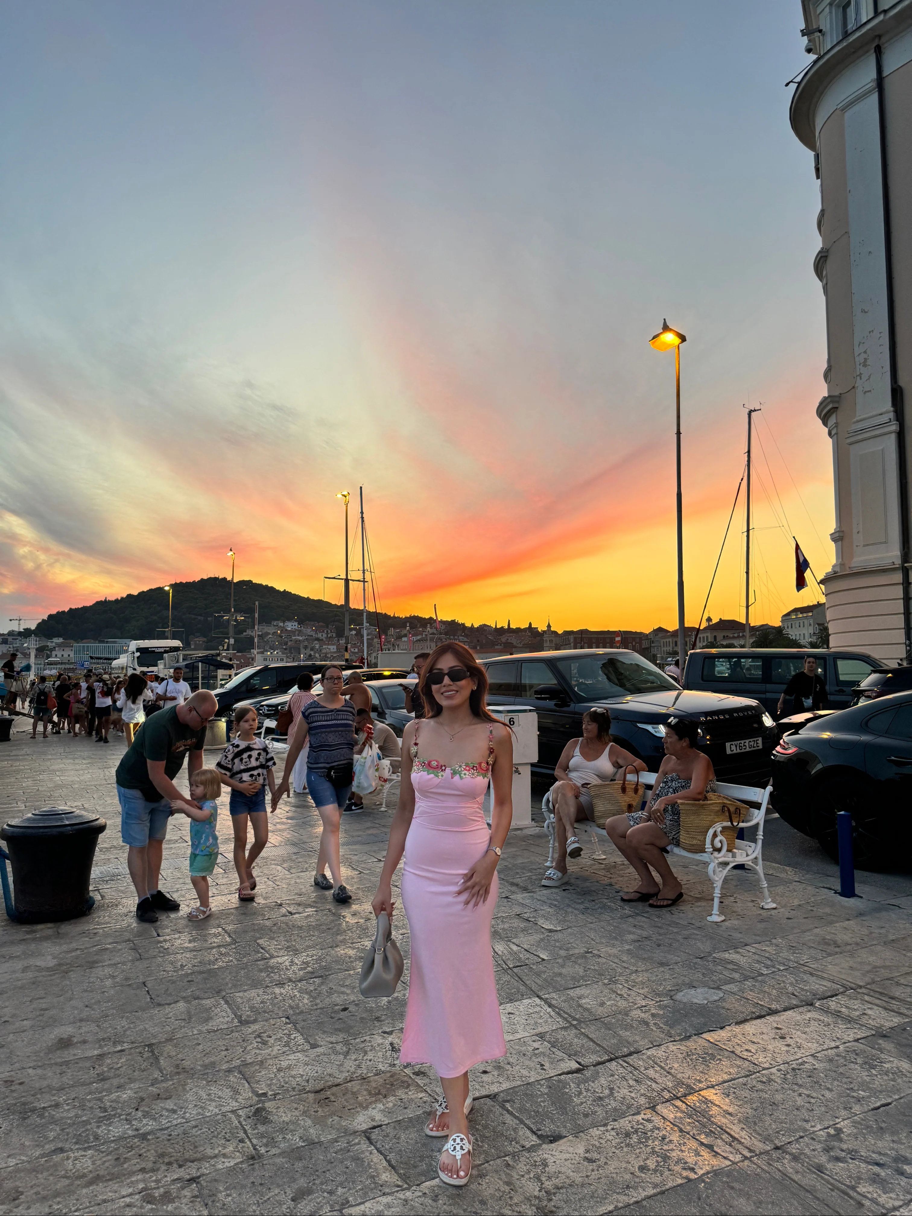 Roma Bodycon Midi Dress in Pink - Image 2