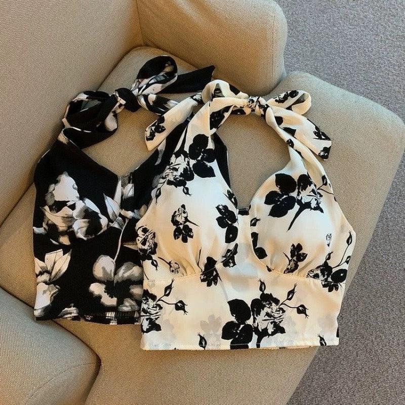 Roots Halterneck Summer Top In Black - Image 3