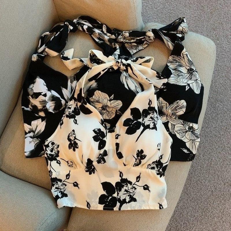 Roots Halterneck Summer Top In Black - Image 4