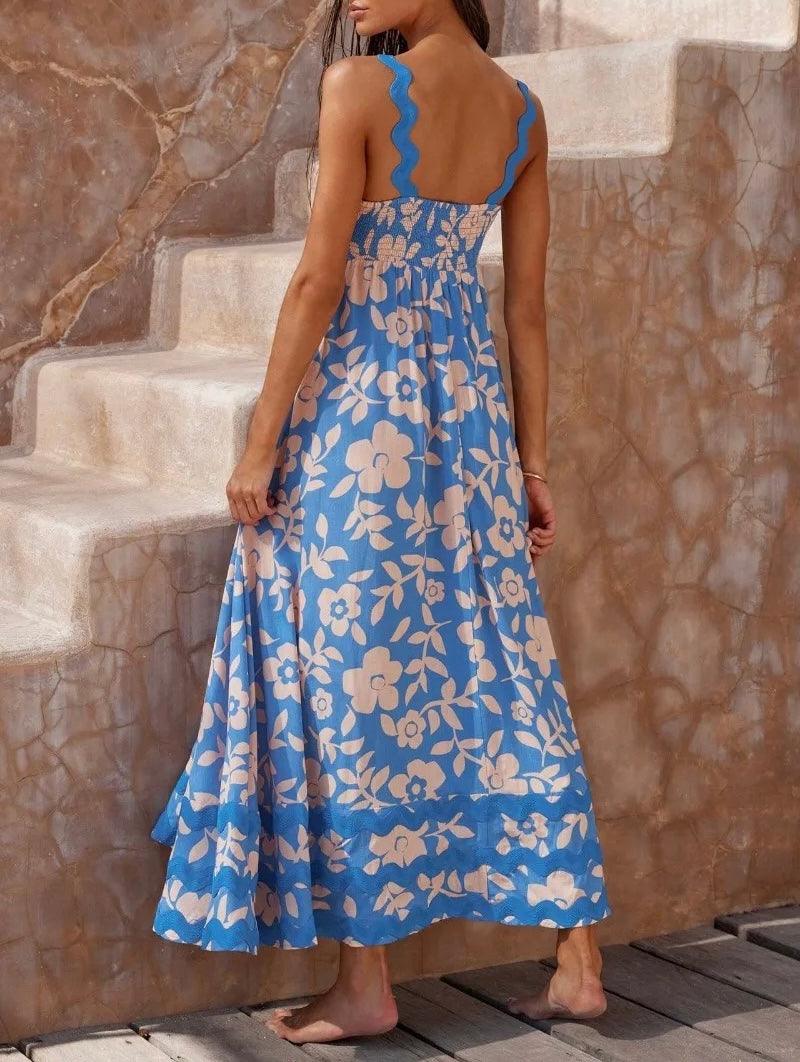 Rooz Summer Midi Dress in Blue - Image 3