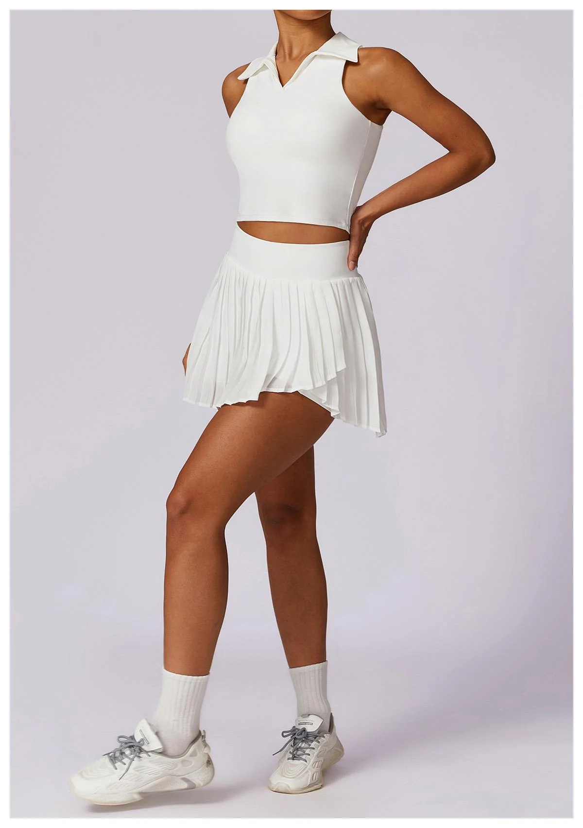 Rory Premium Activewear Set In White - Image 2
