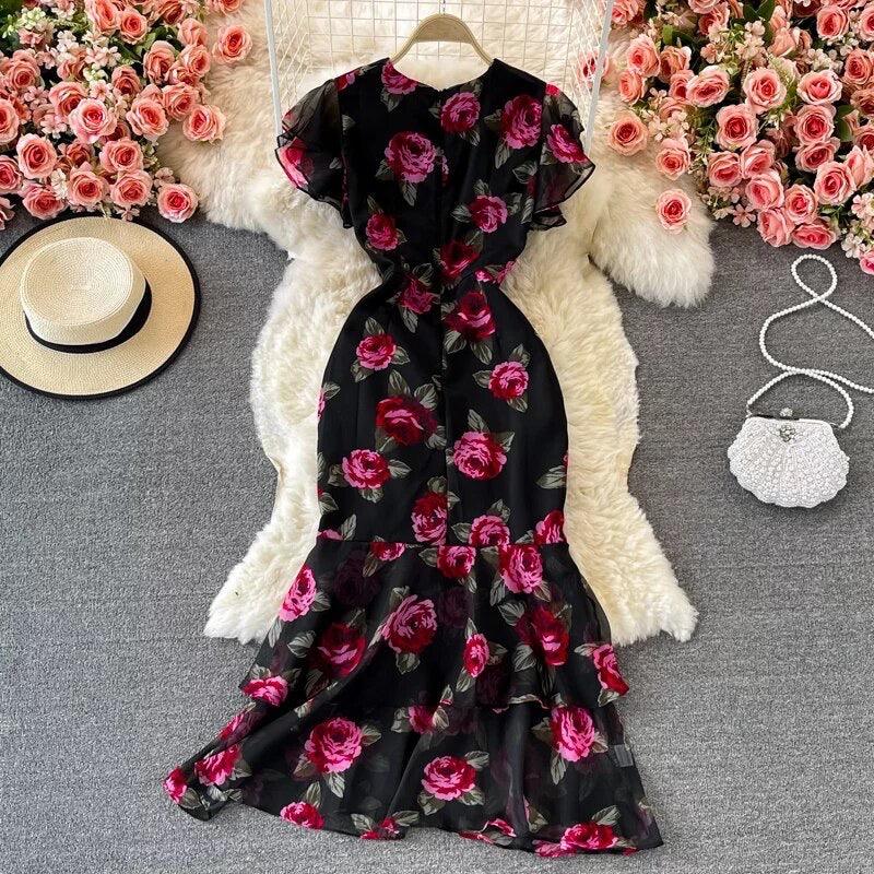 Rosa Luxury Dress In Black - Image 4