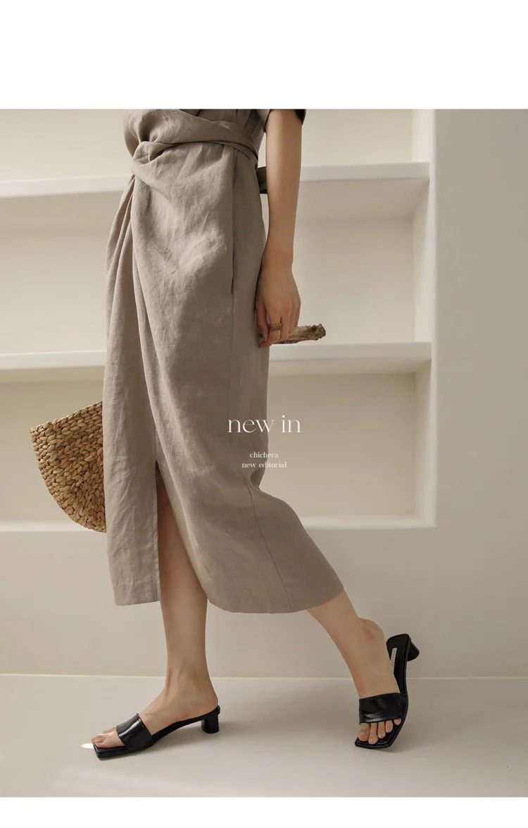 Rosaura Statement Midi Dress In Brown - Image 6