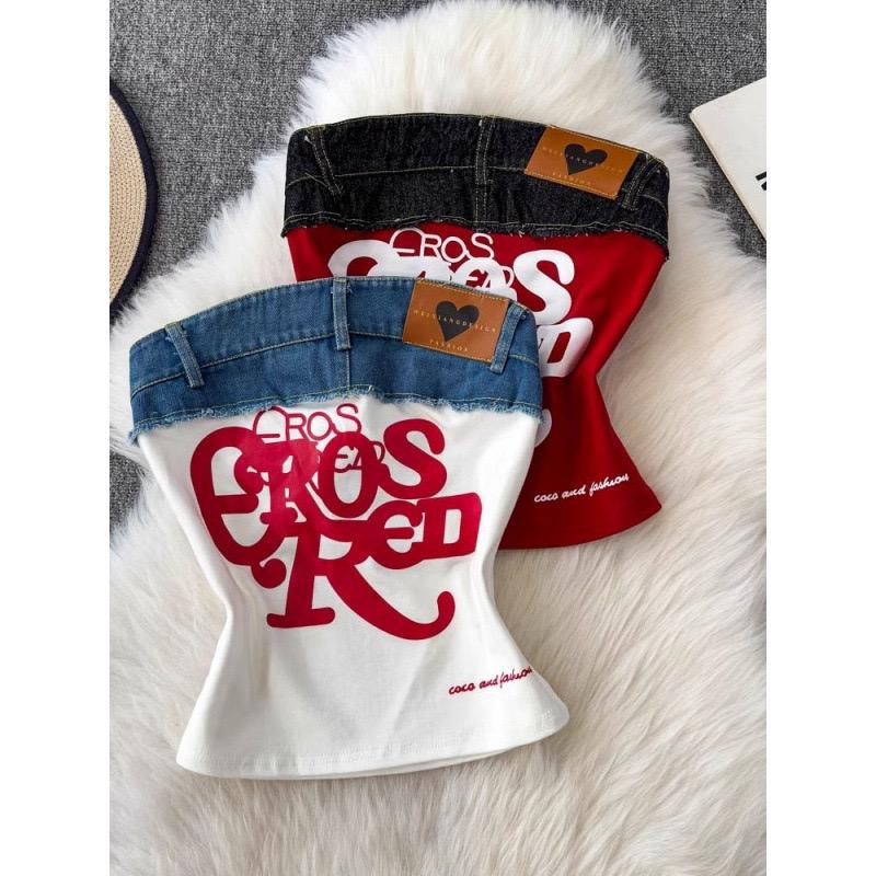 Ross Offshoulder Crop Top In White - Image 3