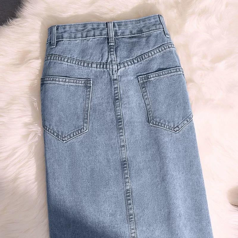 Rubello Midi Statement Denim Skirt - Image 3
