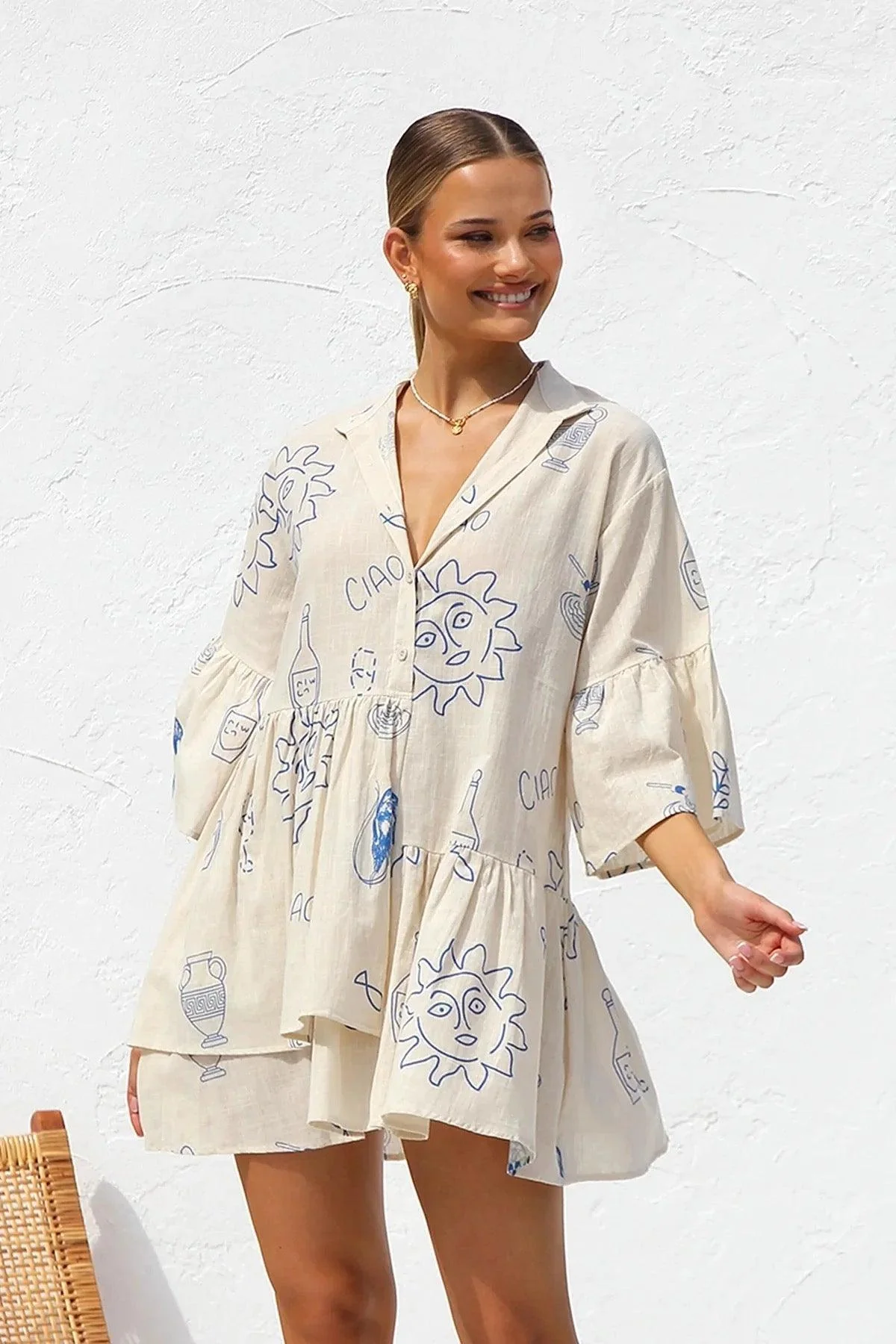 Rubeya Breezy Summer Dress In Black - Image 5