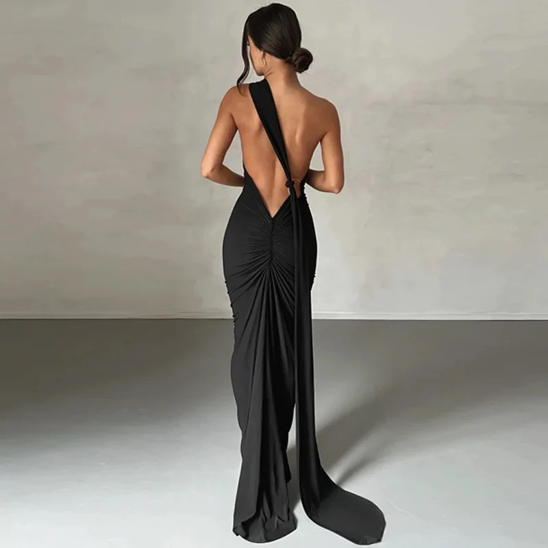 Ruby Statement Backless Maxi Dress