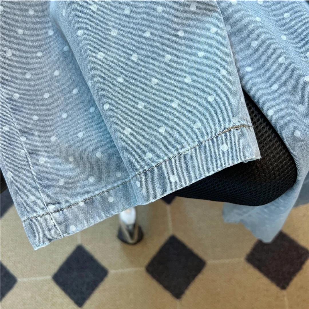 Rumi Statement Denim Jeans In Light Blue - Image 8
