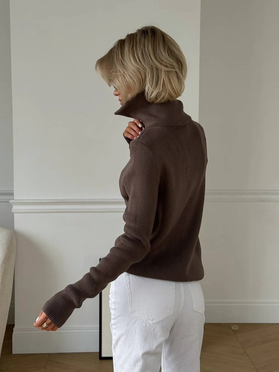 Sabrina Woolen Zipper Pullover - Image 5