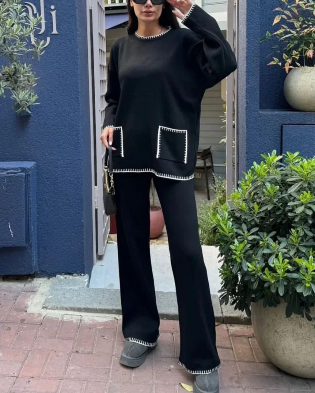 Sally Luxe Winter Coord Set- Set of Top and Pants - Image 6