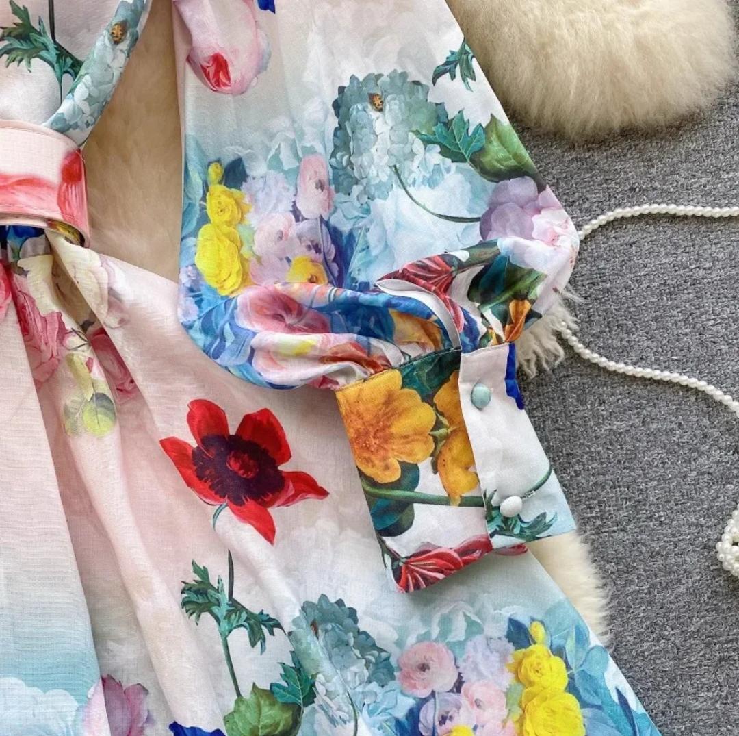 Samuel Floral Vintage Dress In Multicolor - Image 7