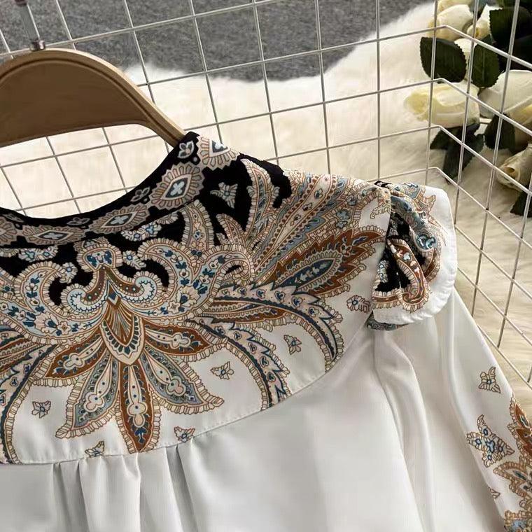 Santorini Vintage Dress In White - Image 4