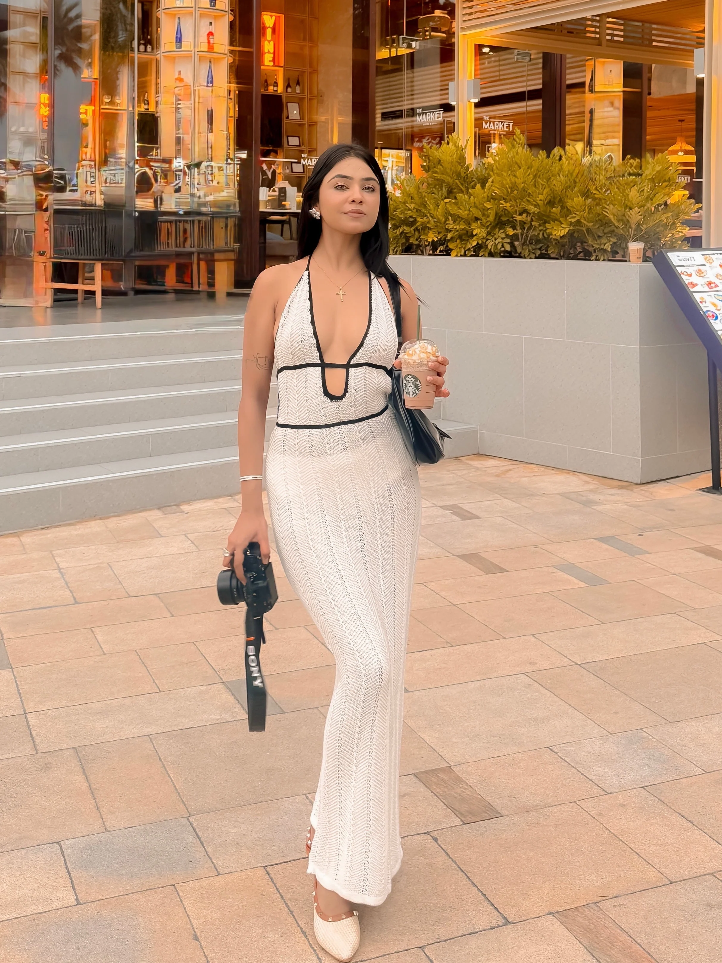 Sassa Luxe Knit Soft Dress In White - Image 11