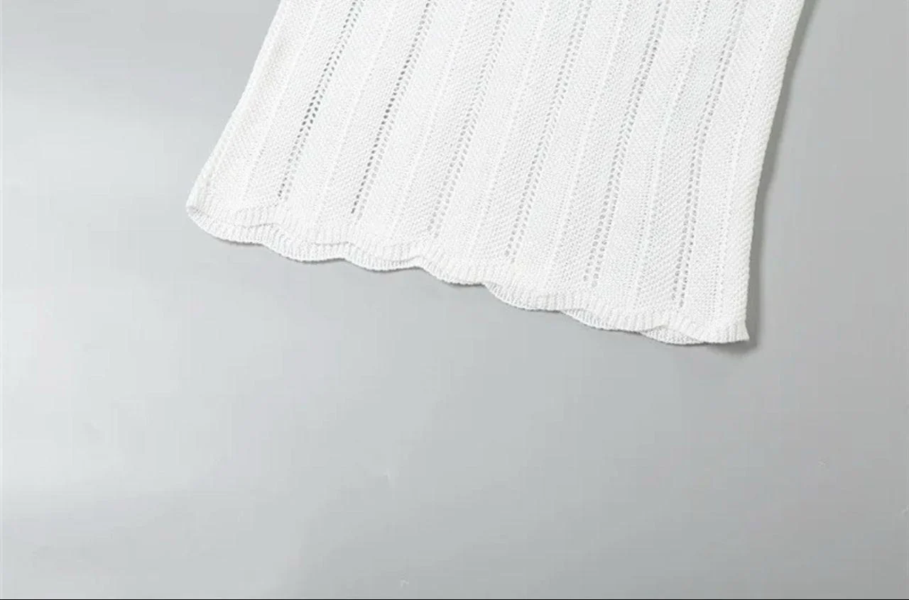Sassa Luxe Knit Soft Dress In White - Image 5