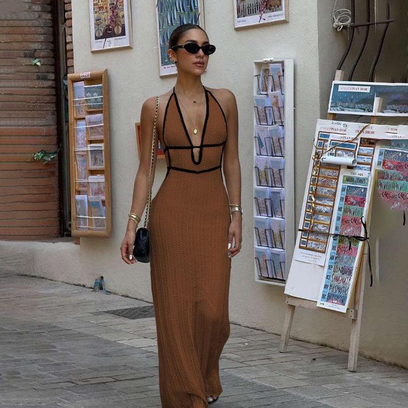 Sassa Luxe Soft Knit Dress In Brown - Image 12