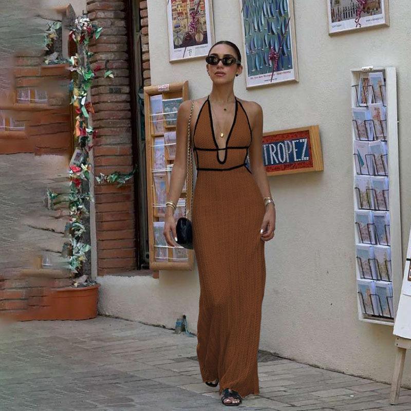 Sassa Luxe Soft Knit Dress In Brown - Image 9
