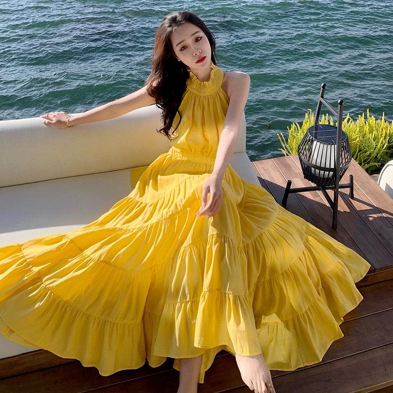 Saz Summer Maxi Dress in Yellow - Image 4