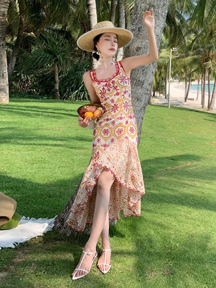 Scilla Luxe Summer Midi Dress In White - Image 3