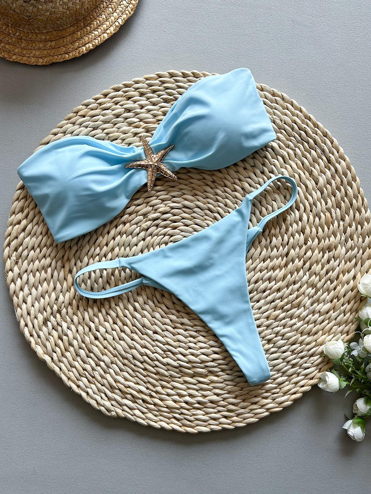 Sea Summer Bikini In Light Blue - Image 2