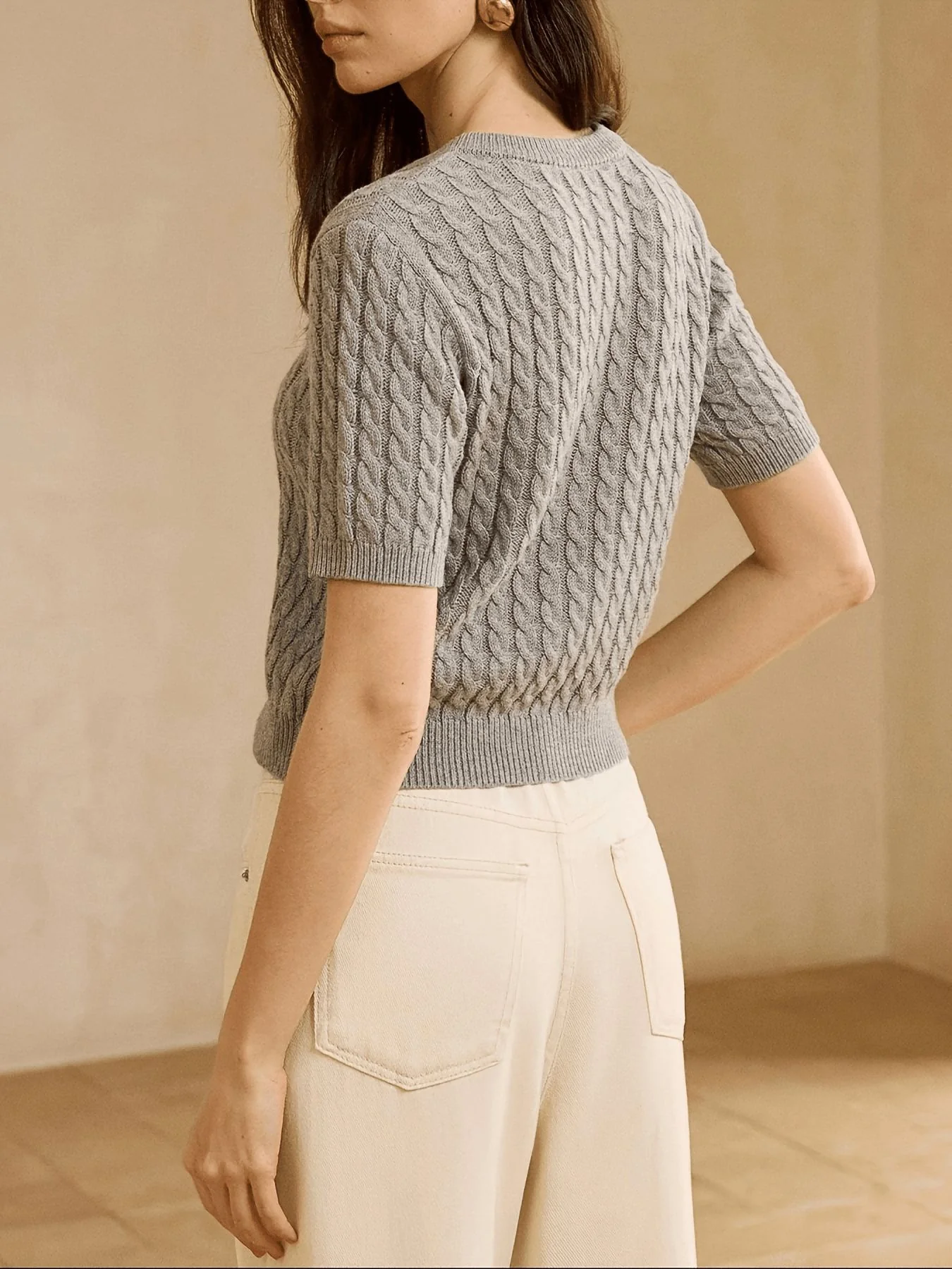Selene Winter Knit Top In Grey - Image 5