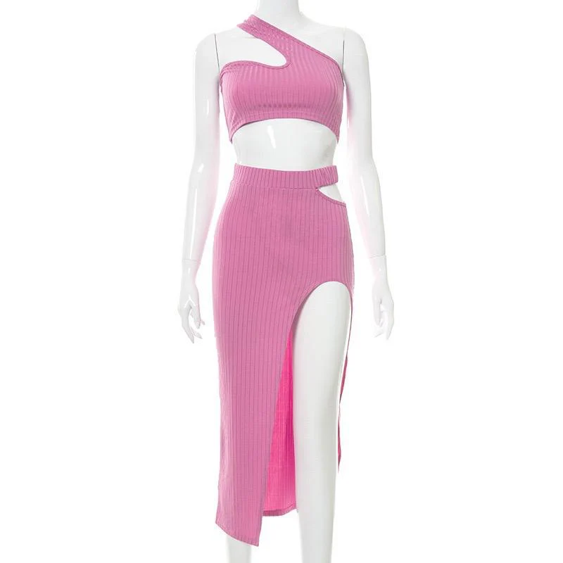 Semantia Statement Summer Coord Set In Pink - Image 3
