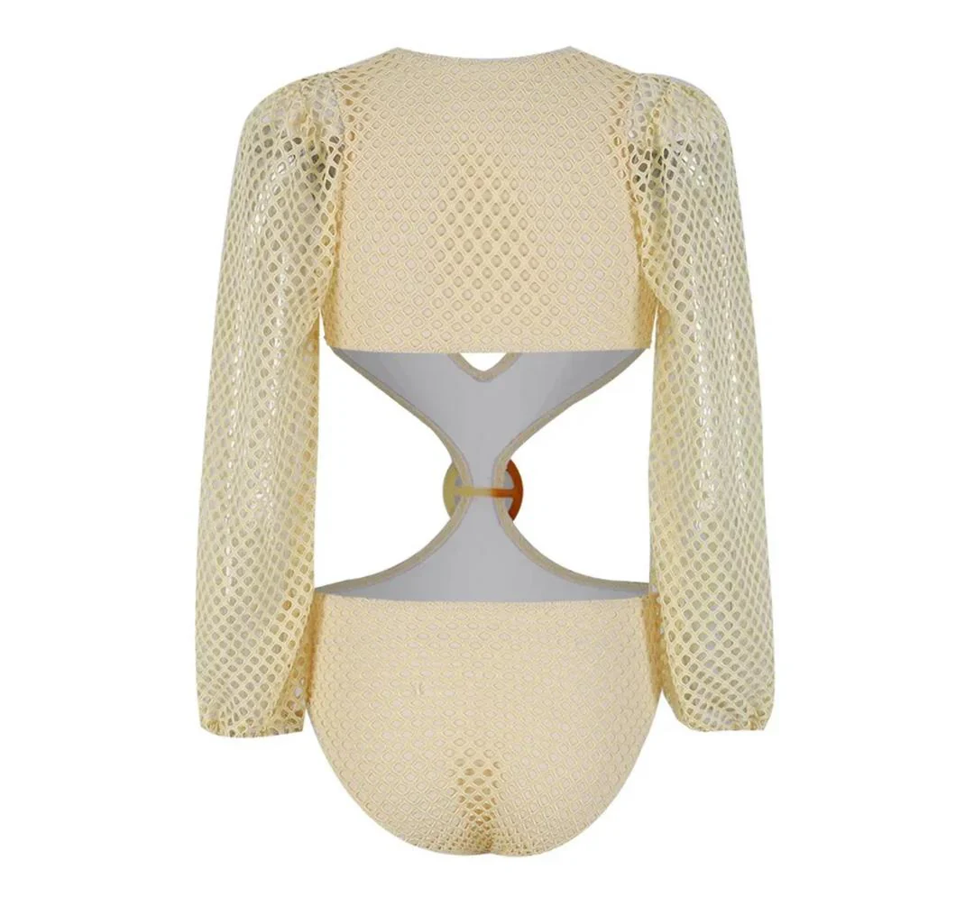 Sena Swimsuit With Skirt In Beige - Image 4
