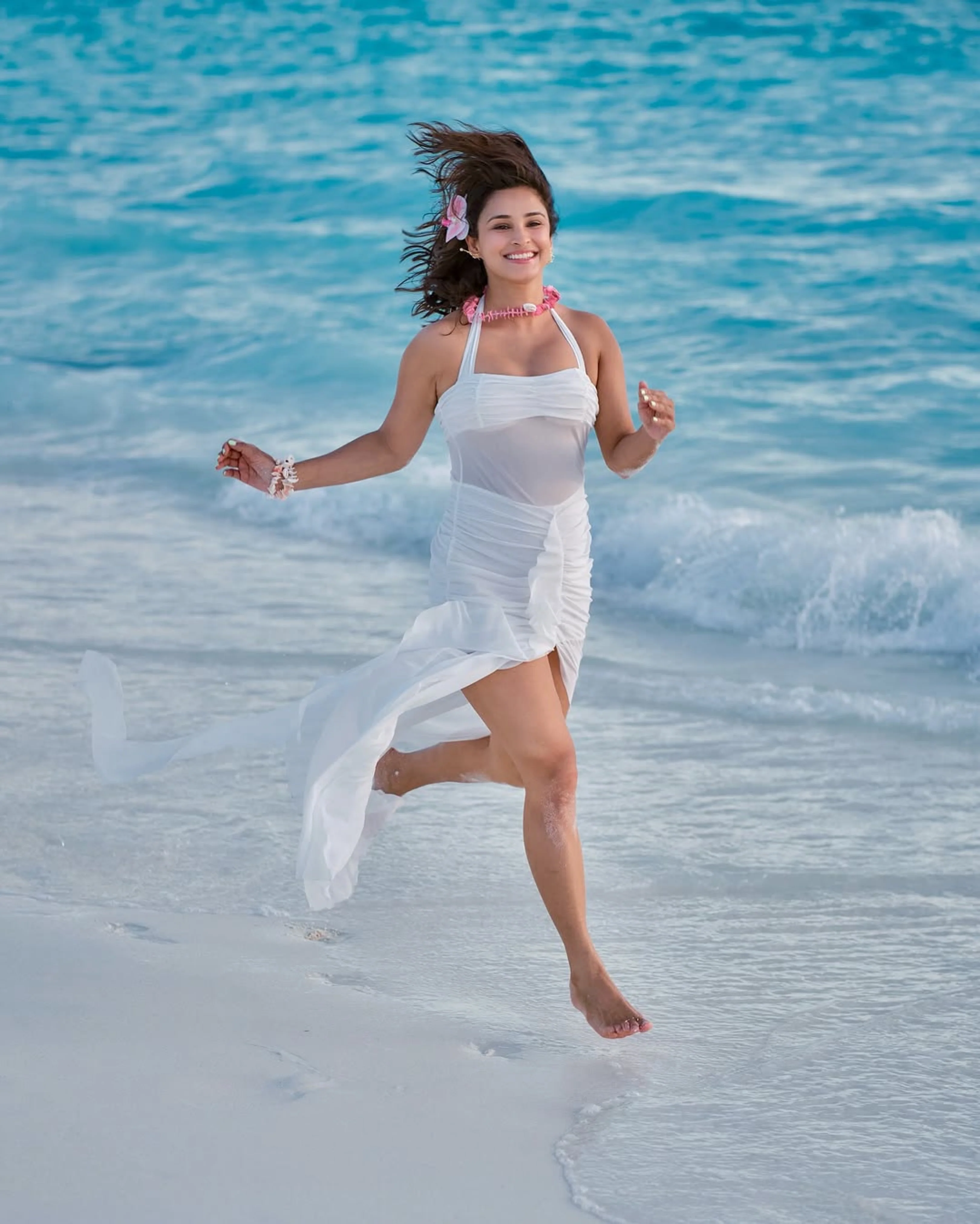 Senna Bodycon Slit Maxi Dress In White - Image 7