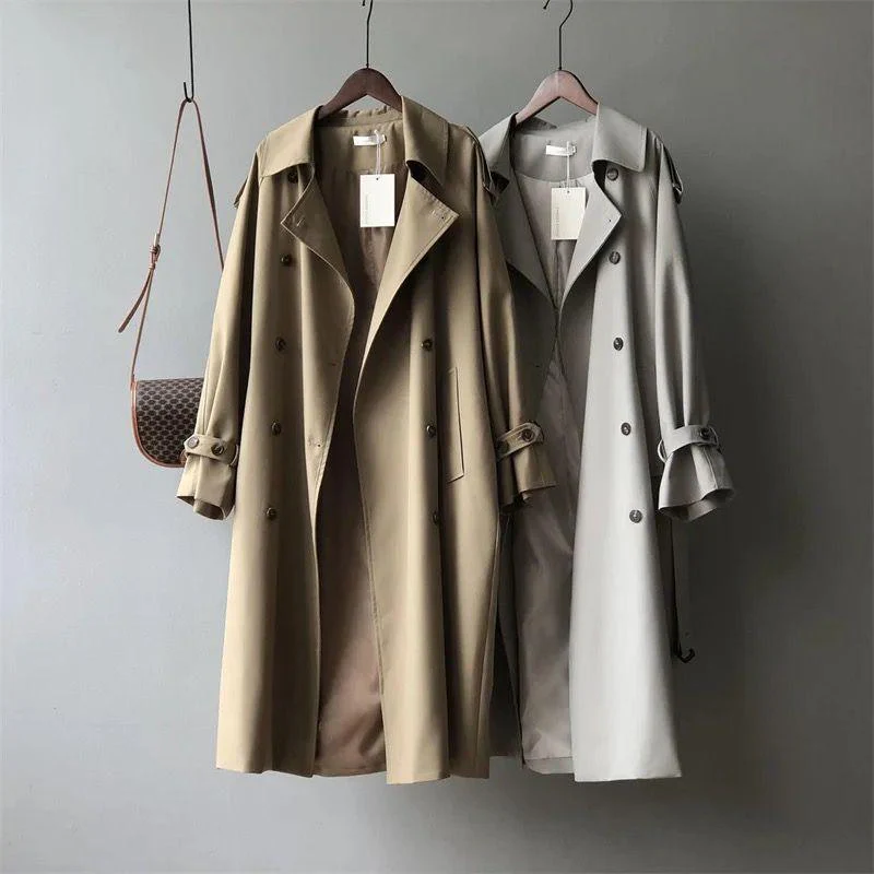 Seoul Statement Trenchcoat In Khaki - Image 5