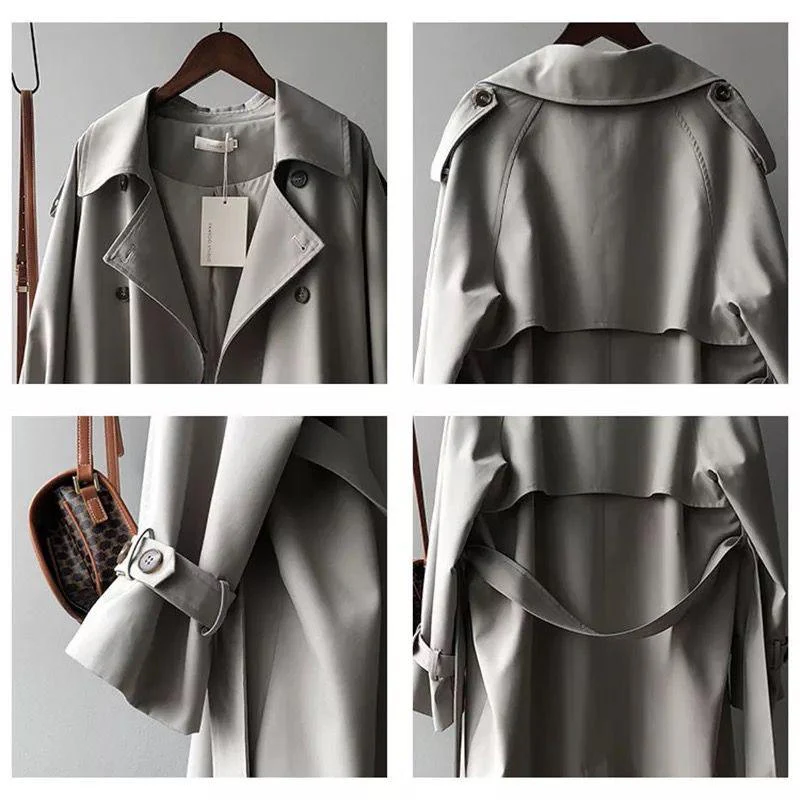 Seoul Statement Trenchcoat In Grey - Image 2