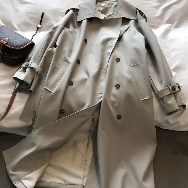 Seoul Statement Trenchcoat In Grey - Image 3