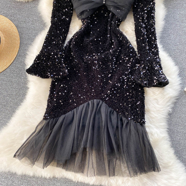 Shelly Party Dress In Black - Image 3