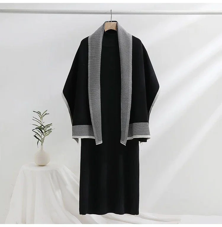 Shirley Statement Winter Dress with Stole - Image 2