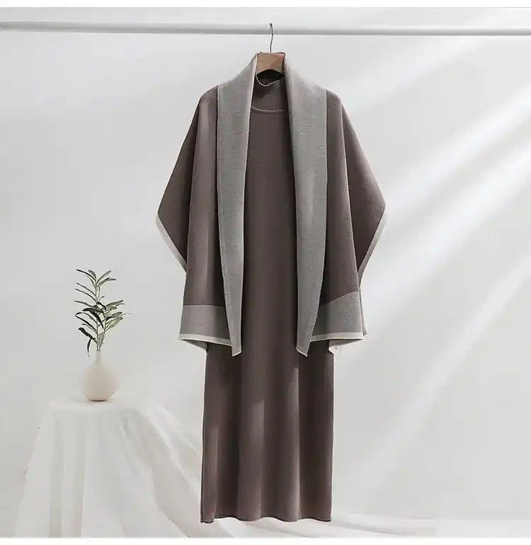 Shirley Statement Winter Dress with Stole - Image 3