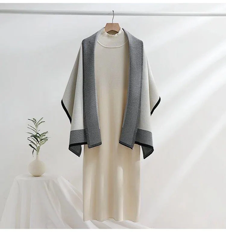 Shirley Statement Winter Dress with Stole - Image 5