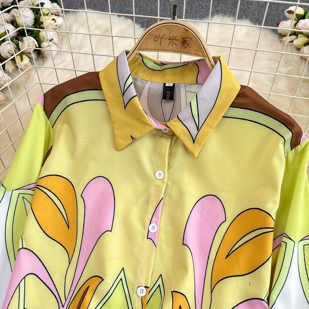 Sierra Abstract shirt In Yellow - Image 3