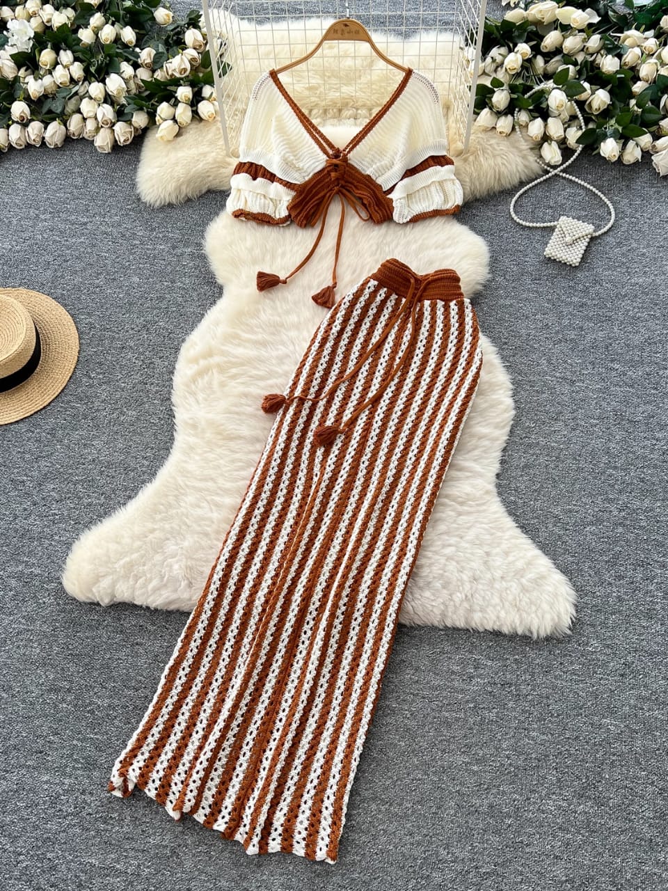Sikoy Crochet Holiday Coord - Resortwear In Brown - Image 2