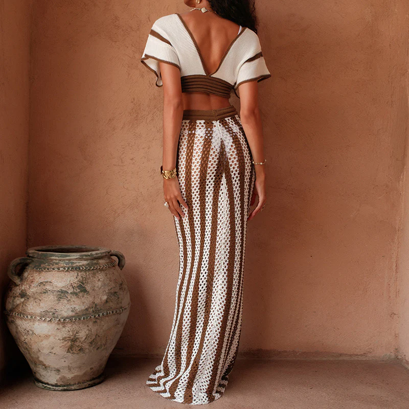 Sikoy Crochet Holiday Coord - Resortwear In Brown - Image 5